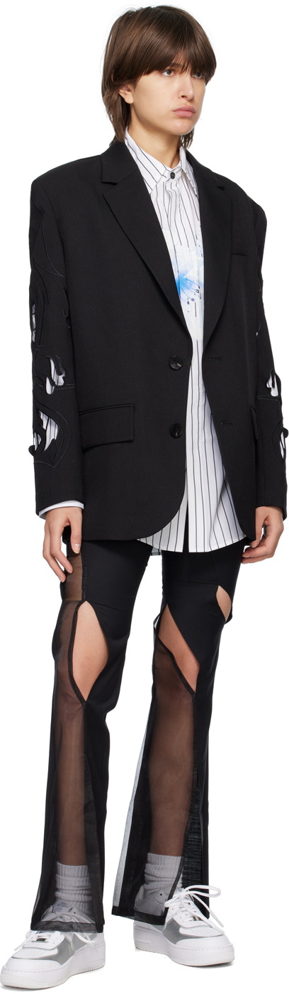 Feng Chen Wang Black Cutout Trousers