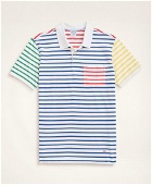 Brooks Brothers Men's Slim Fit Fun Stripe Polo Shirt
