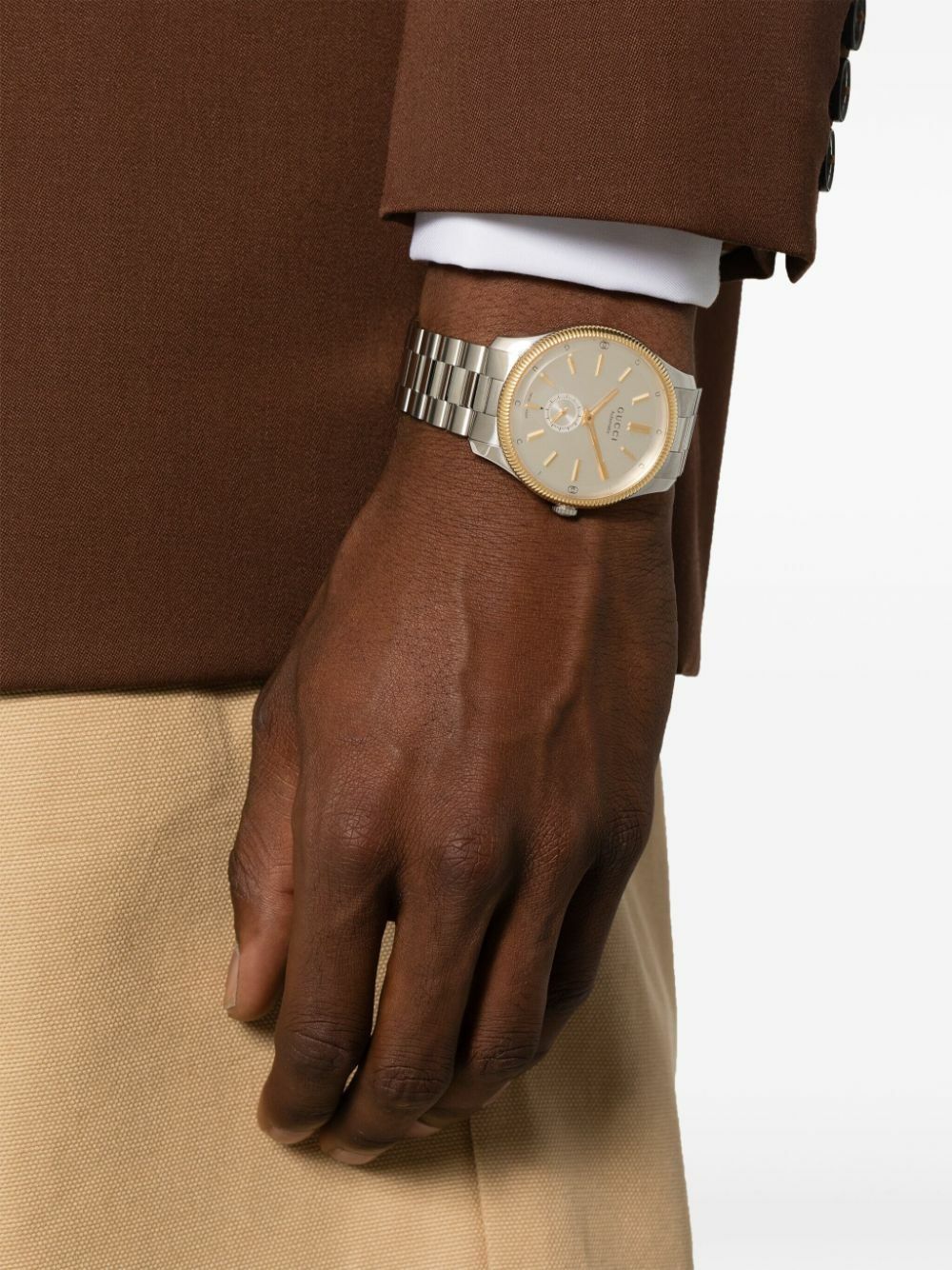 【値下げ】【極美品】GUCCI G-TIMELESS ブラウン multicolour-silver-le-marche-