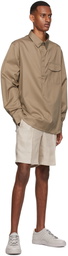 Brioni Taupe Cotton Shirt