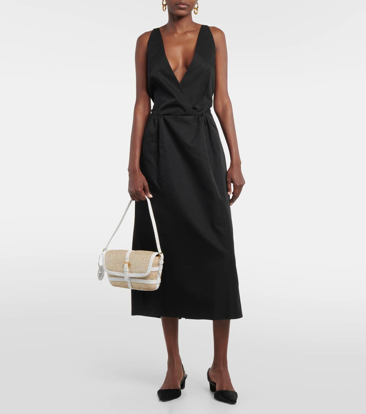 Altuzarra Watermill Small raffia shoulder bag