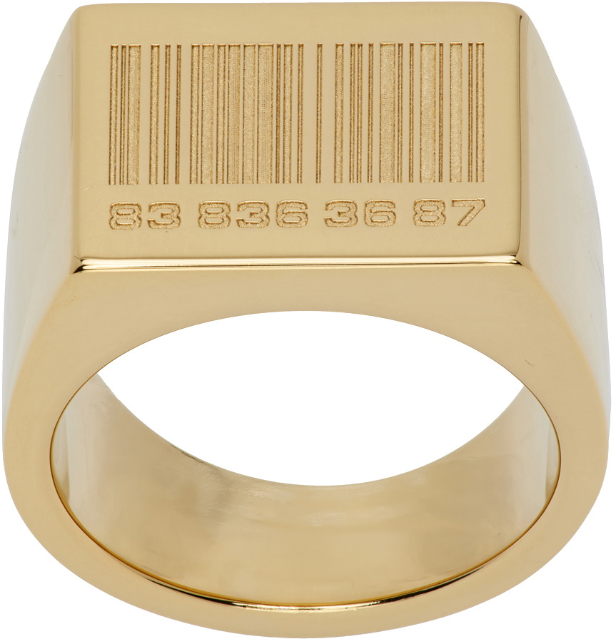 VTMNTS Gold Barcode Ring VTMNTS