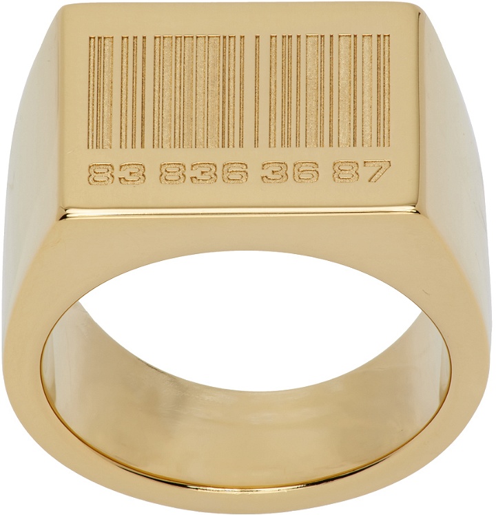 Photo: VTMNTS Gold Barcode Ring