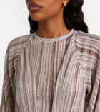 Missoni Striped lamé wrap cardigan