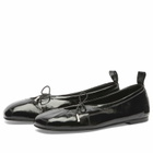 ALOHAS Women's Rosalind Black Patent Leather Ballet Flats in Onix Black