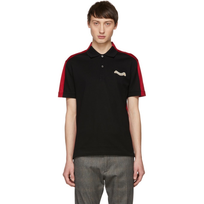 Photo: Alexander McQueen Black and Red Panelled Polo