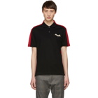 Alexander McQueen Black and Red Panelled Polo
