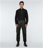 Givenchy - Leather and nylon sweatpants