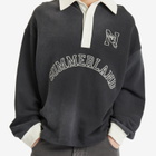 Nahmias Men's N Long Sleeve Polo in Black Terry