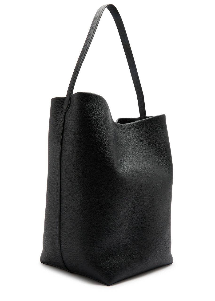 The Row Park Large Leather Tote - Black - One Size