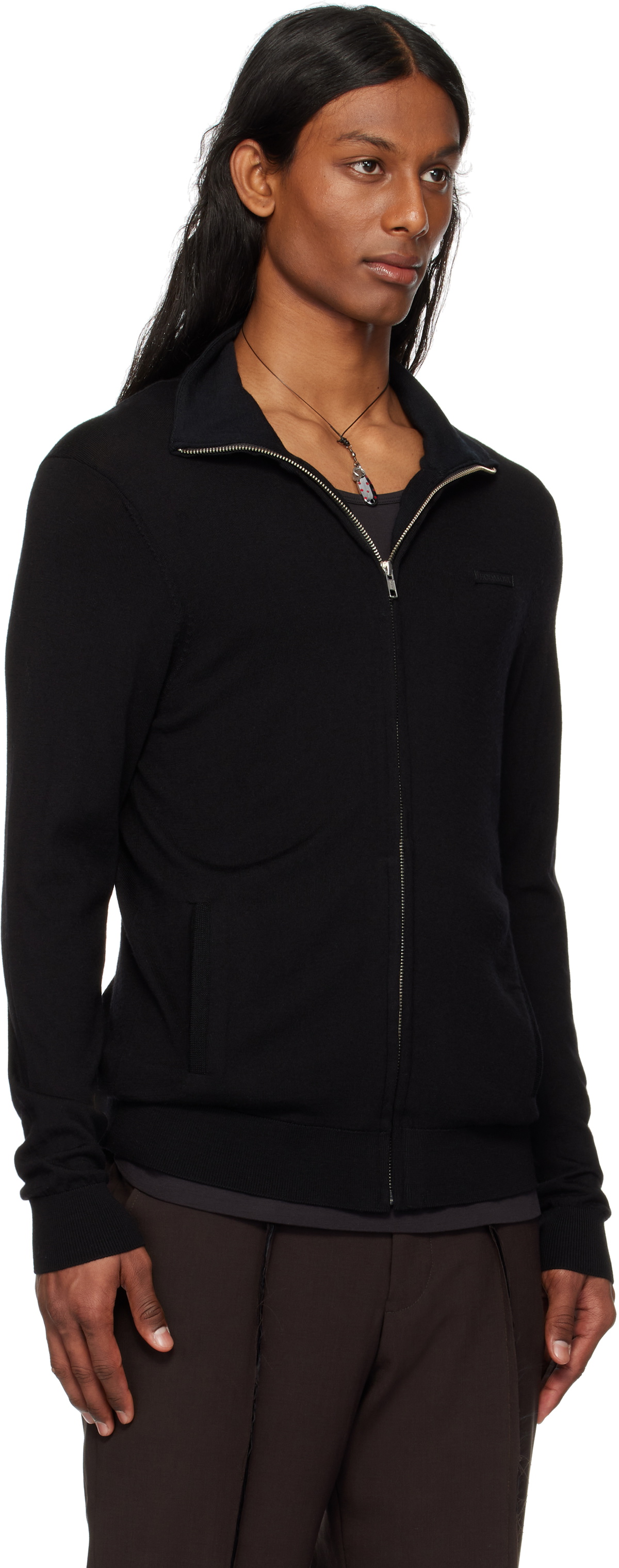 HODAKOVA Black Knitted Track Jacket