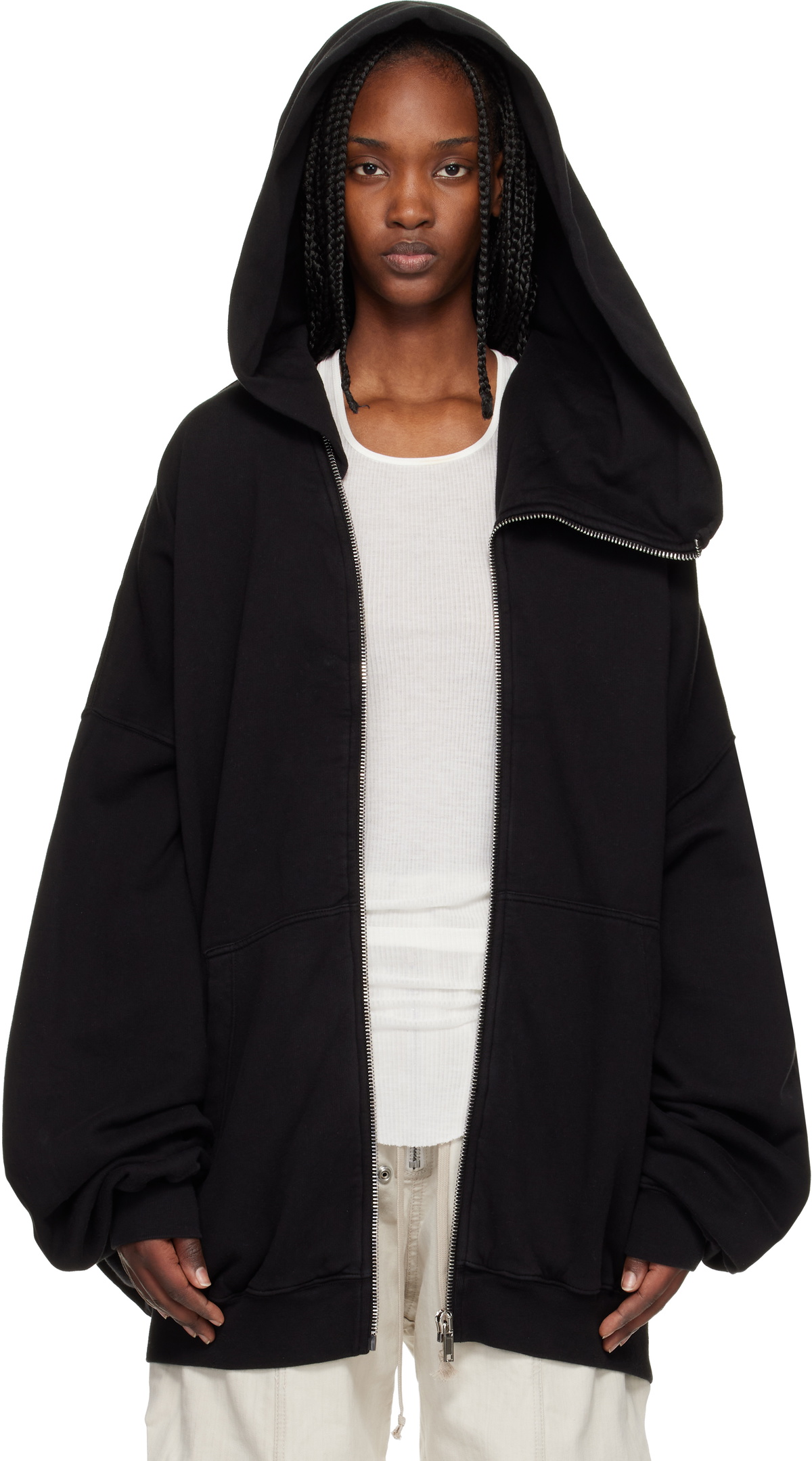 Rick Owens DRKSHDW Black Temple Mountain Hun Hoodie