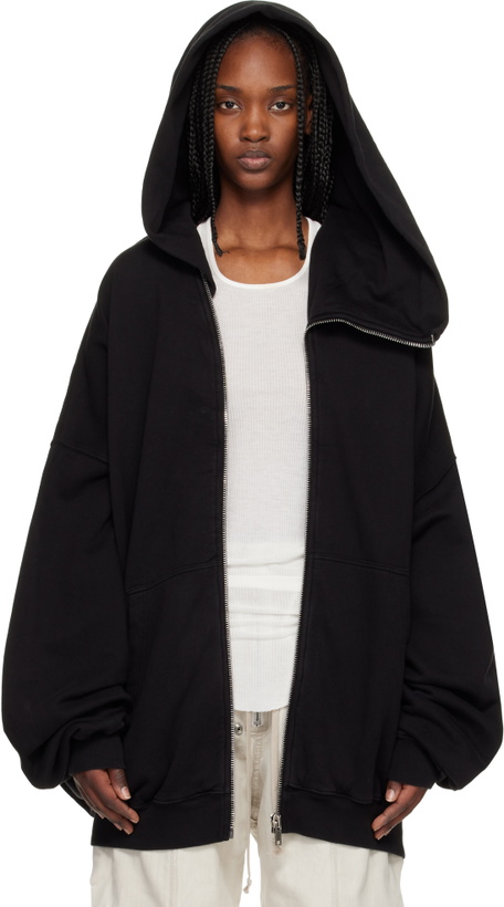 Photo: Rick Owens DRKSHDW Black Temple Mountain Hun Hoodie