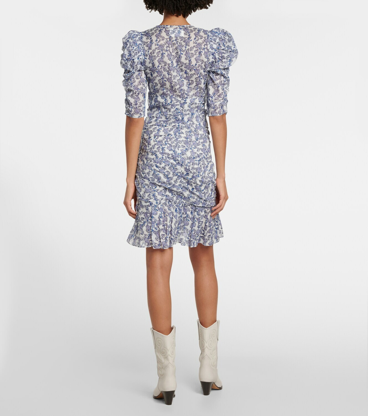 【Marant Etoile】 Galoaフローラルコットンミディドレス Galoa floral cotton midi dress in multicoloured - Marant