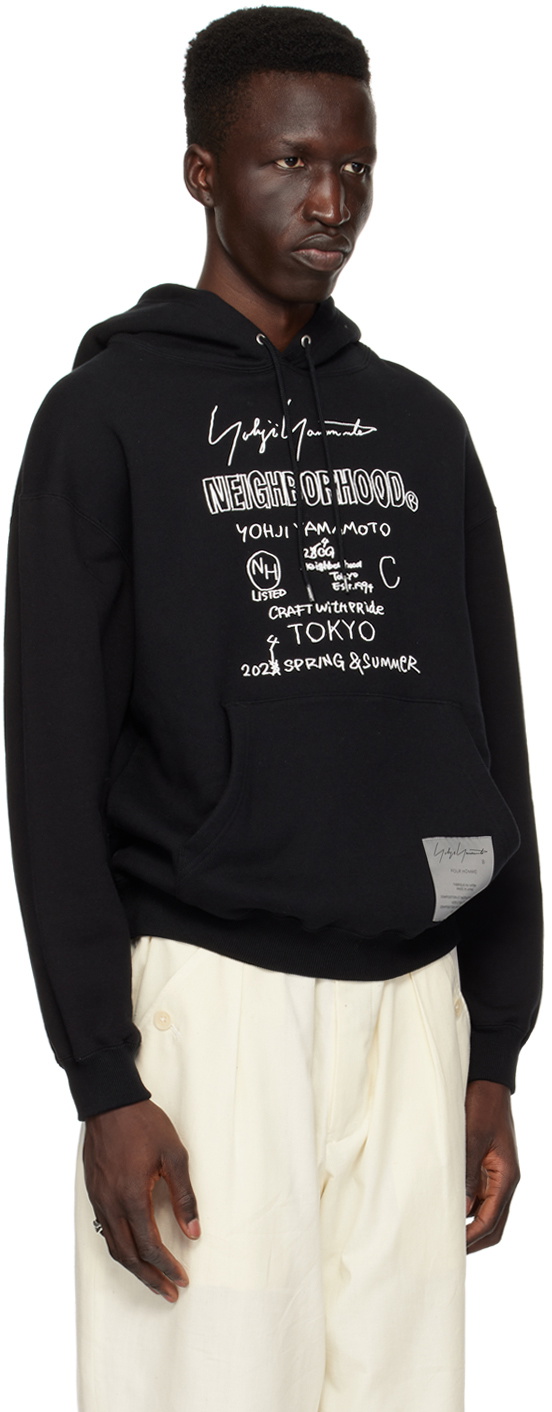 YOHJI YAMAMOTO Black NEIGHBORHOOD Edition Hoodie Yohji Yamamoto 