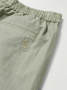 Folk - Assembly Straight-Leg Garment-Dyed Cotton and Hemp-Blend Shorts - Green