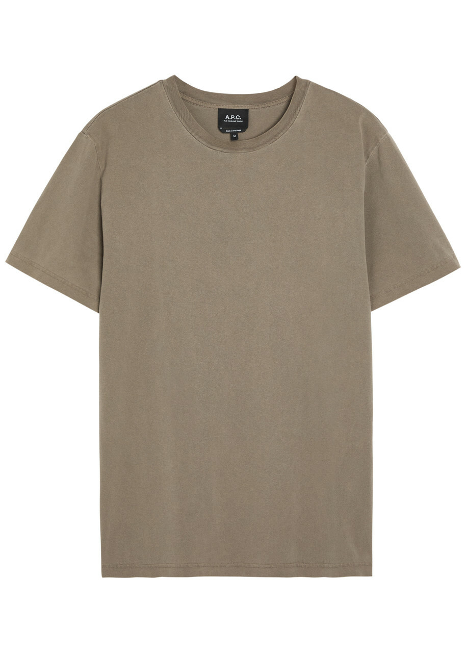 A.P.C. Logo-print Cotton T-shirt Dark Grey