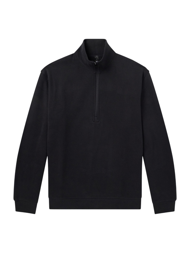 Photo: Lululemon - Steady State Cotton-Blend Jersey Half-Zip Sweatshirt - Black