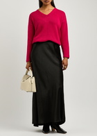 Eileen Fisher Knitted Cotton Jumper Dark Pink