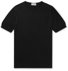 John Smedley - Belden Slim-Fit Knitted Sea Island Cotton T-Shirt - Black