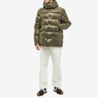 Moncler Men's Chiablese Long Down Jacket in Green