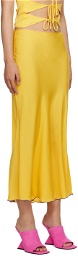 SIEDRÉS Yellow Prim Midi Skirt