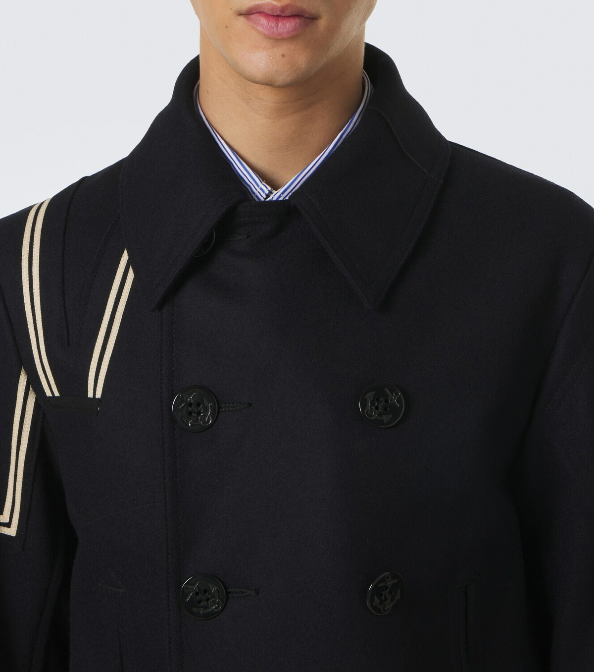 Junya Watanabe Double-breasted wool-blend blazer