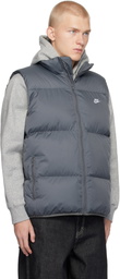 Nike Gray Sportswear Club Puffer Vest