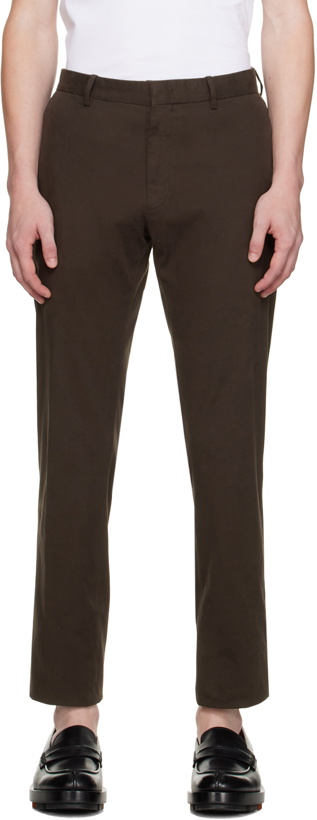 Photo: ZEGNA Brown Four-Pocket Trousers