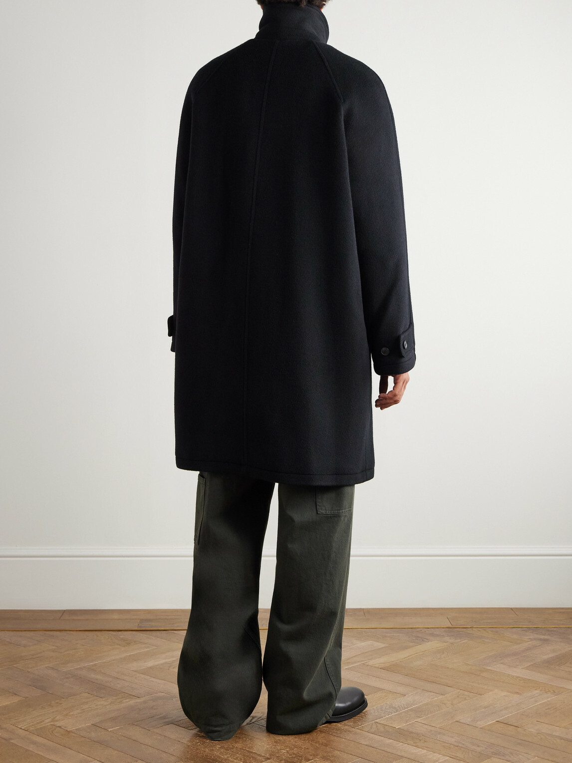 mfpen - Accession Brushed Recycled-Wool Coat - Black