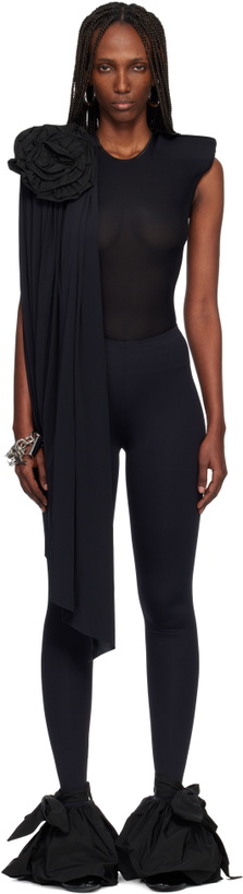 Photo: VAQUERA Black Draped Bodysuit