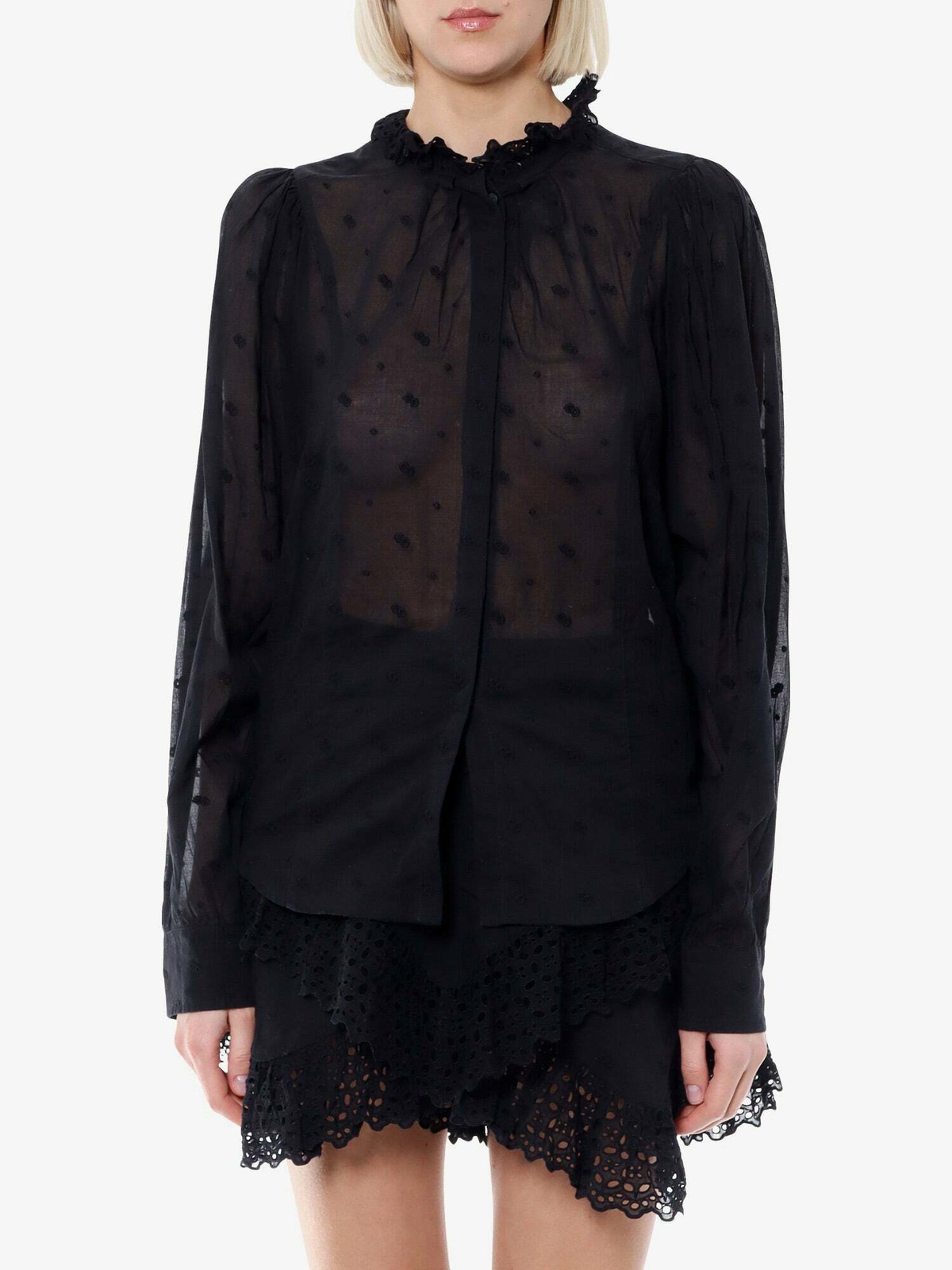 ISABEL MARANT ETOILE TERZALI ブラウス FR36 Isabel Marant Etoile Terzali Black Womens Isabel Marant Etoile