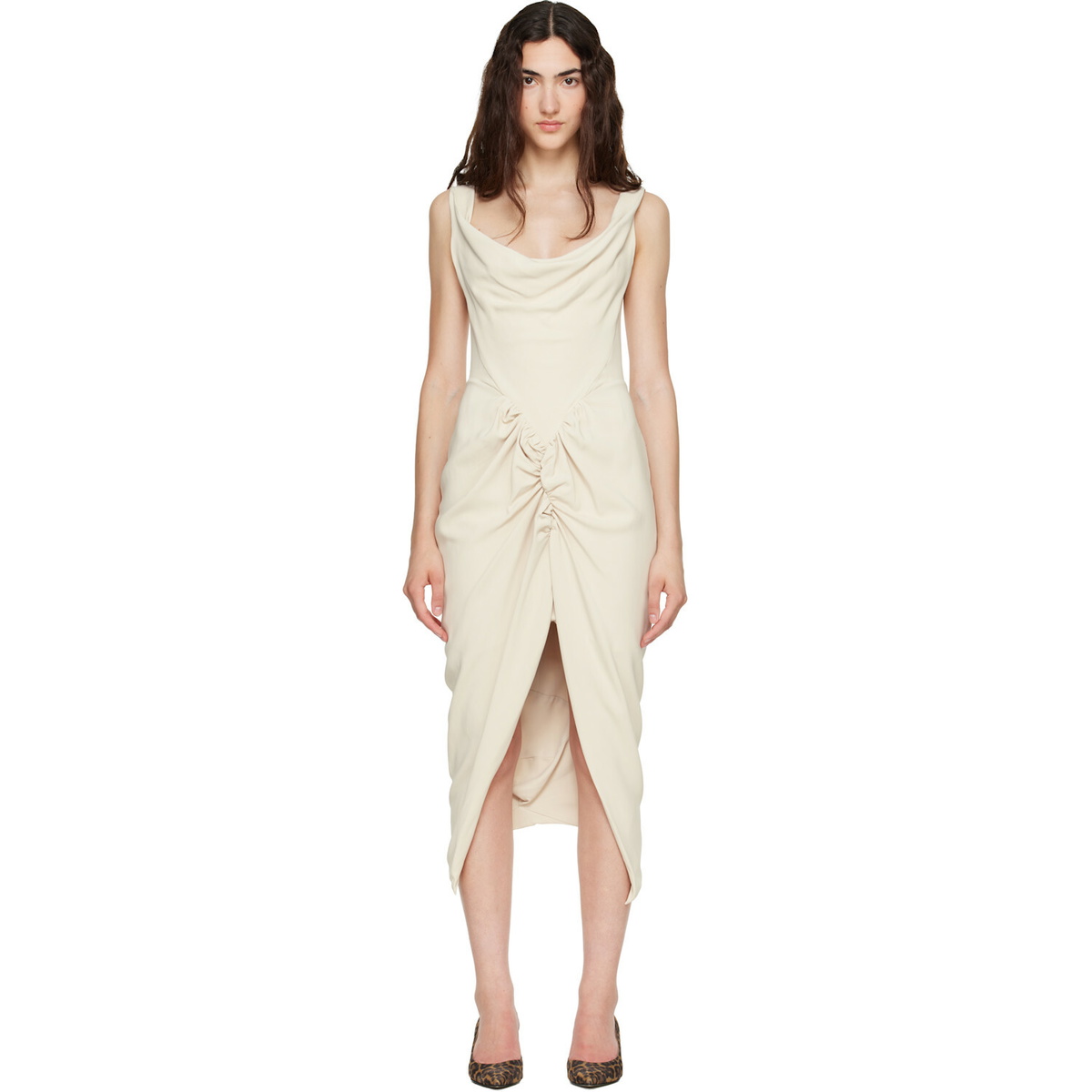 Vivienne Westwood Beige Panther Midi Dress