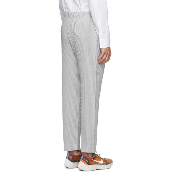 Homme Plisse Issey Miyake Grey Basics Trousers Homme Plisse Issey