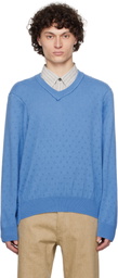 Camiel Fortgens Blue Frankenstein V-Neck Sweater