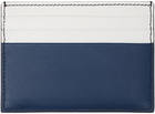 Alexander McQueen Blue & White 'The Harness' Card Holder