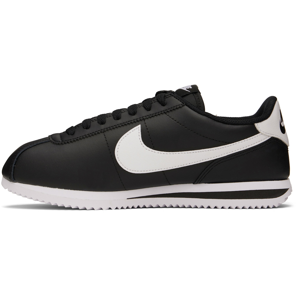 Nike Black Cortez Leather Sneakers