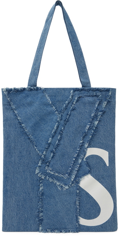 Photo: Y's Blue Patchwork Tote