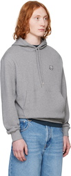 Maison Kitsuné Gray Bold Fox Head Patch Comfort Hoodie