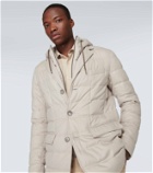 Herno Quilted silk and cashmere coat