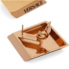Versace Women's Logo Square Earrings in Gold/Black 