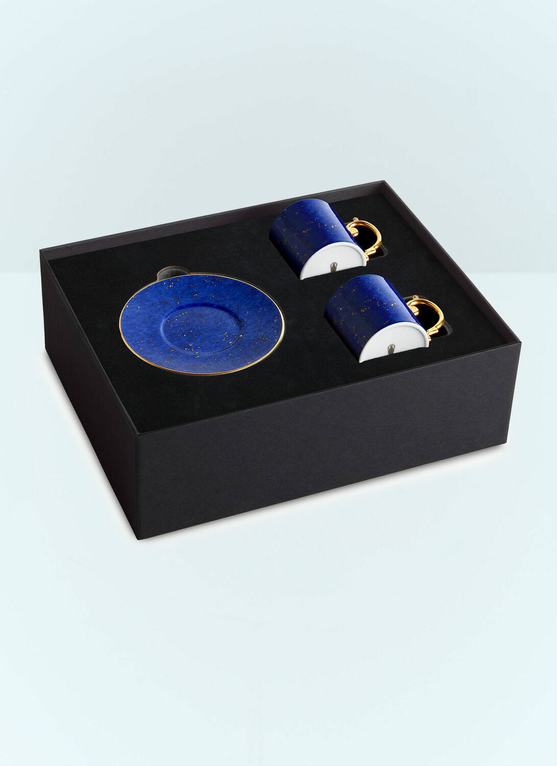 L'Objet Set Of Two Lapis Espresso Cups And Saucers