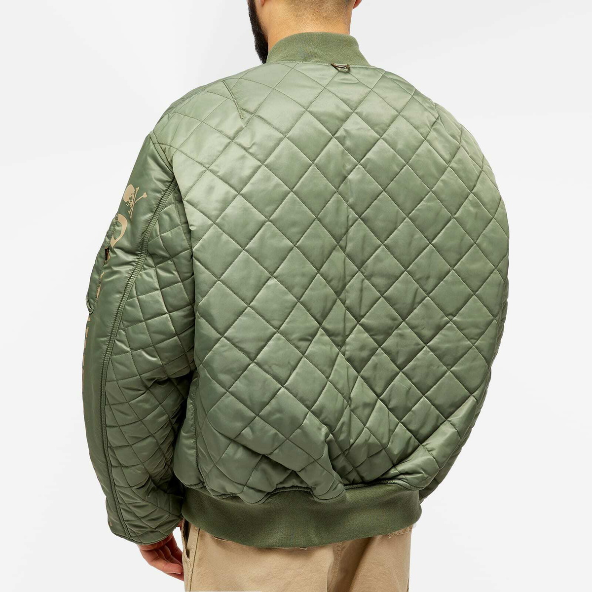Mastermind Japan Men's x Alpha MA-1 Jacket in Olive mastermind JAPAN