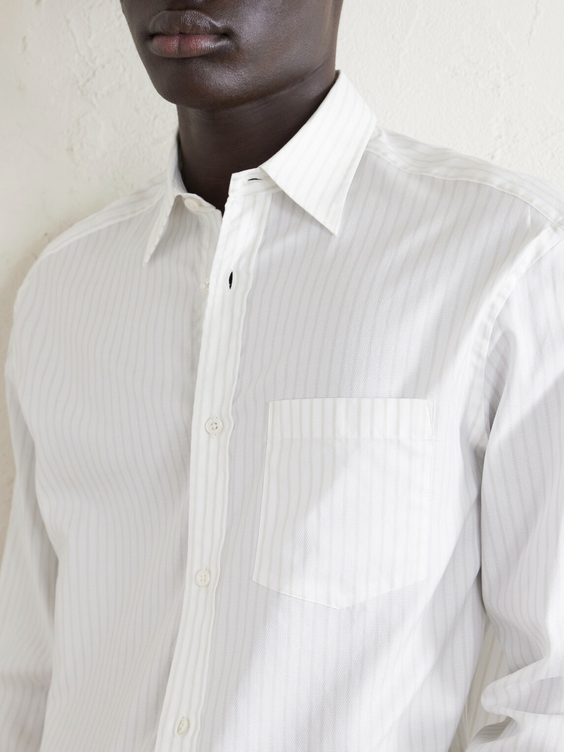 Dunhill - Striped Cotton Shirt - White