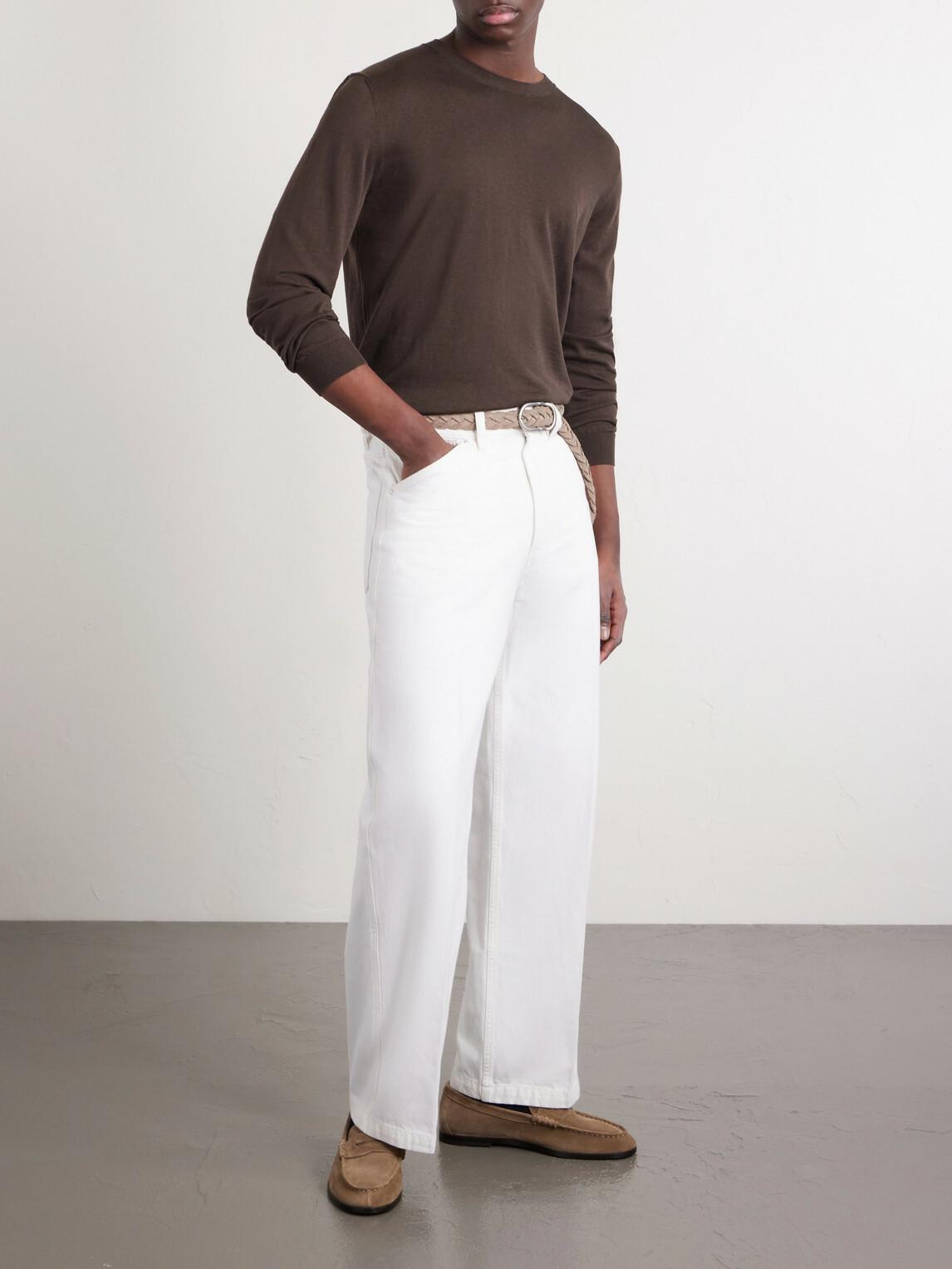 Slowear - Cotton and Silk-Blend Sweater - Brown