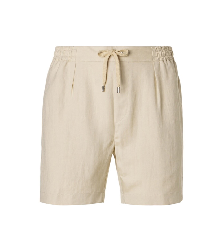 Photo: Ralph Lauren Purple Label Silk and linen pleated shorts