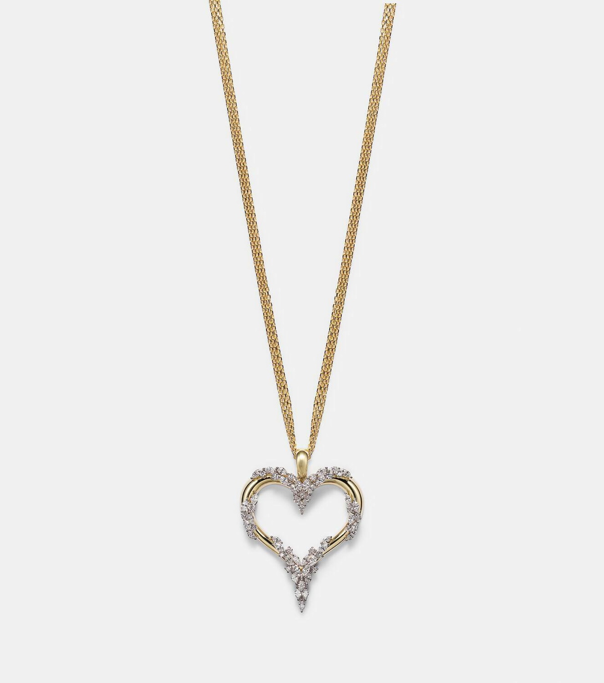 Yeprem Golden Strada 18kt white and yellow gold necklace with diamonds