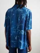 Loewe - Paula's Ibiza Leather-Trimmed Printed Woven Shirt - Blue