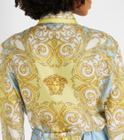 Versace Barocco silk twill midi dress
