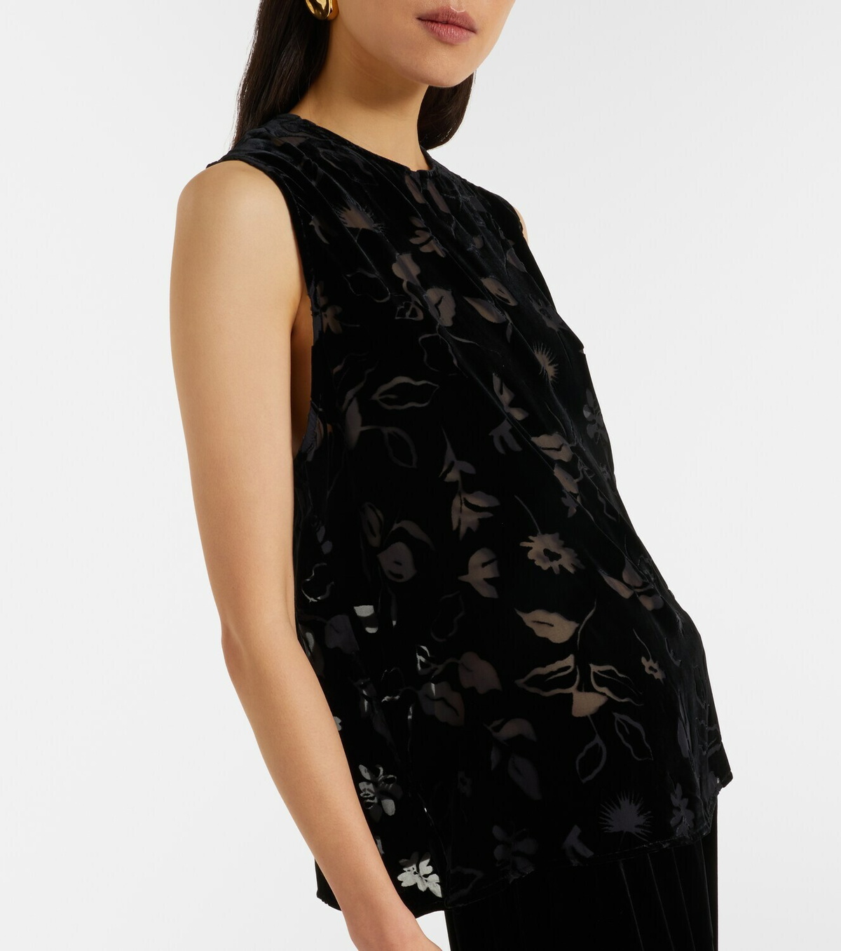 Asceno Trento devoré velvet top